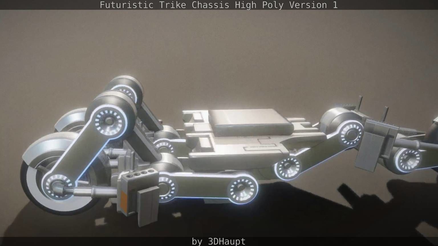 Futuristic Trike Chassis High Poly Version 1 3D model_40