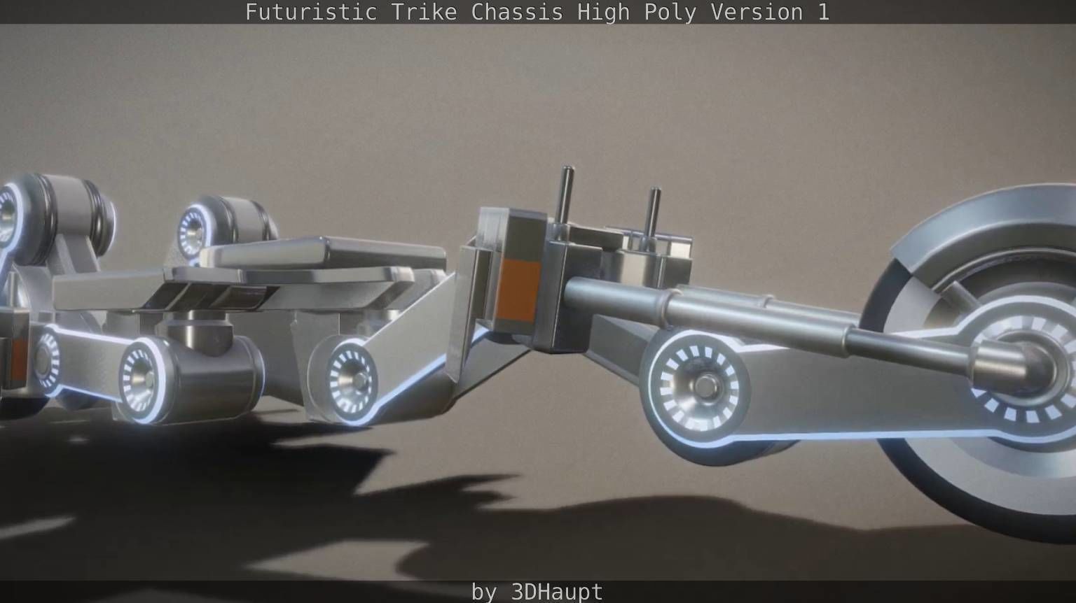 Futuristic Trike Chassis High Poly Version 1 3D model_23