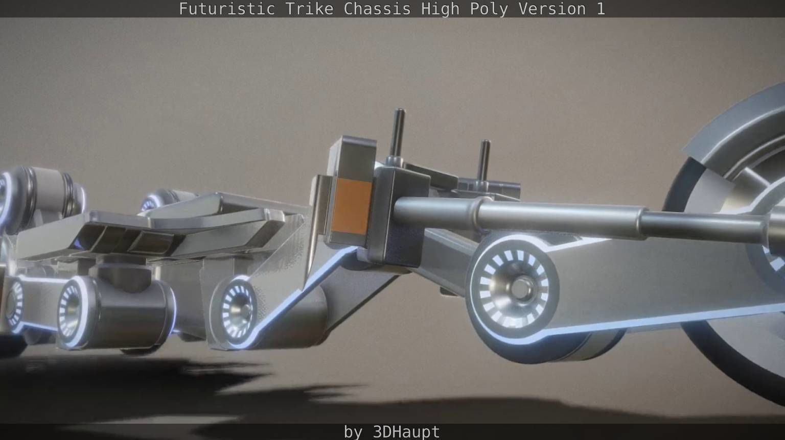 Futuristic Trike Chassis High Poly Version 1 3D model_22