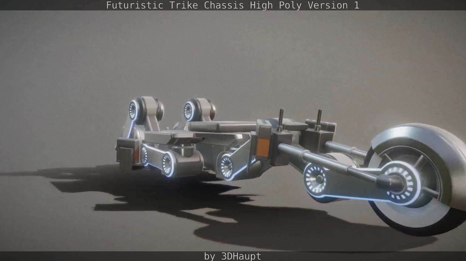 Futuristic Trike Chassis High Poly Version 1 3D model_44
