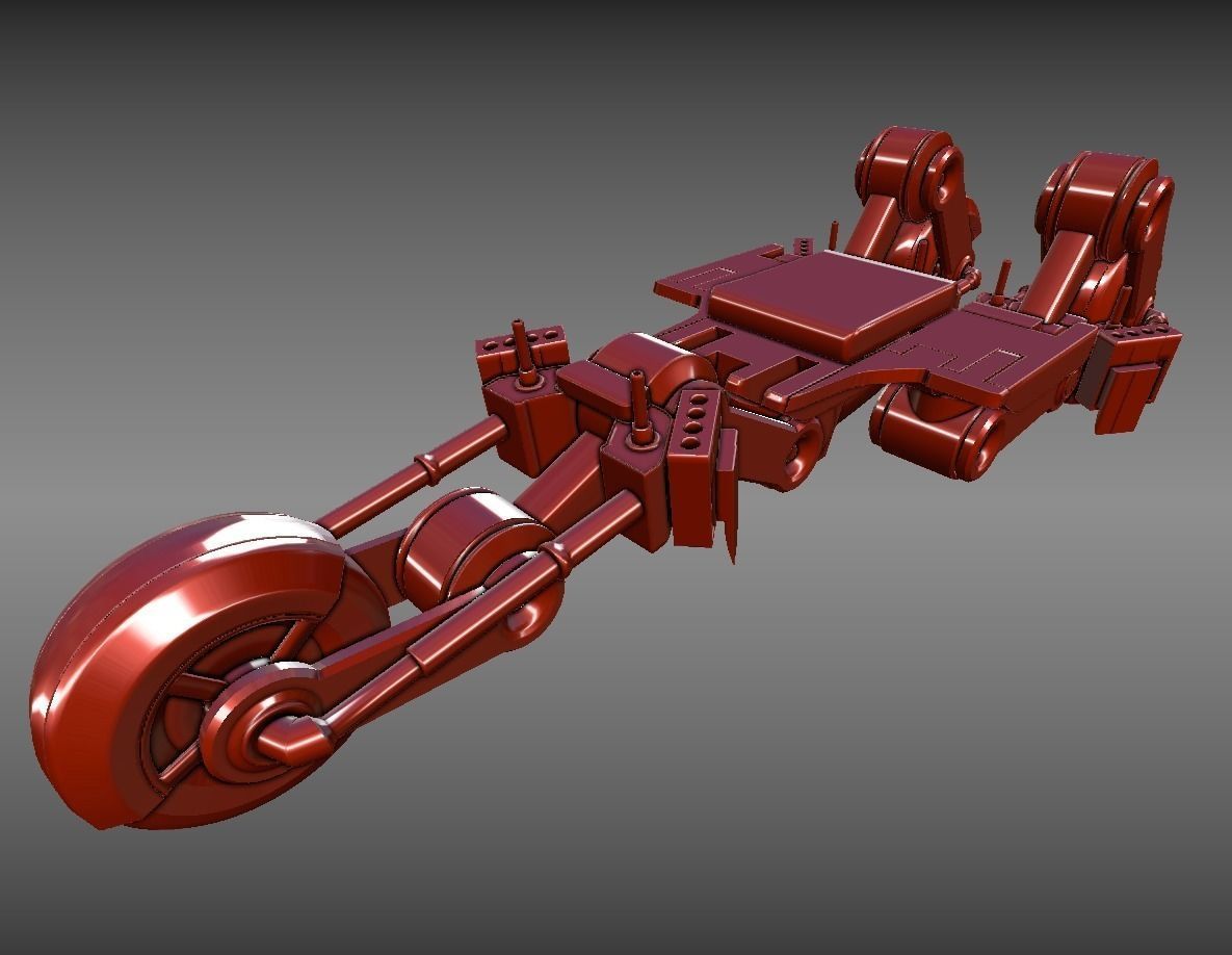 Futuristic Trike Chassis High Poly Version 1 3D model_15