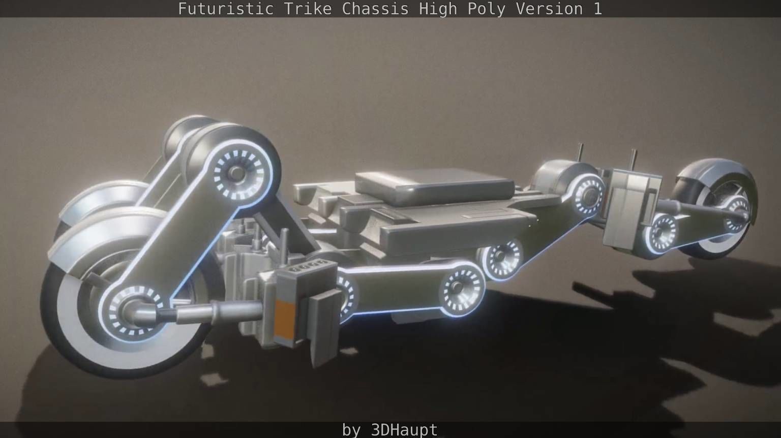 Futuristic Trike Chassis High Poly Version 1 3D model_26
