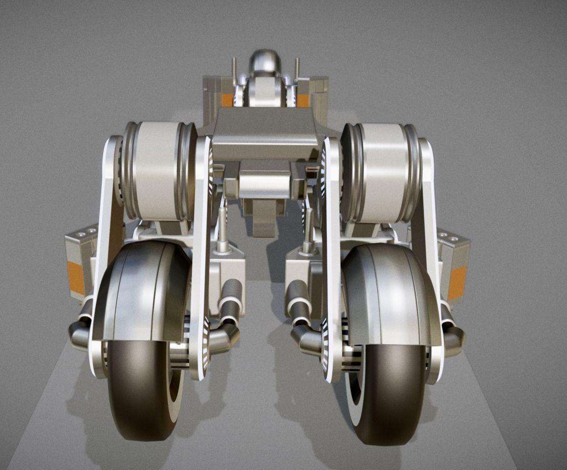 Futuristic Trike Chassis High Poly Version 1 3D model_7