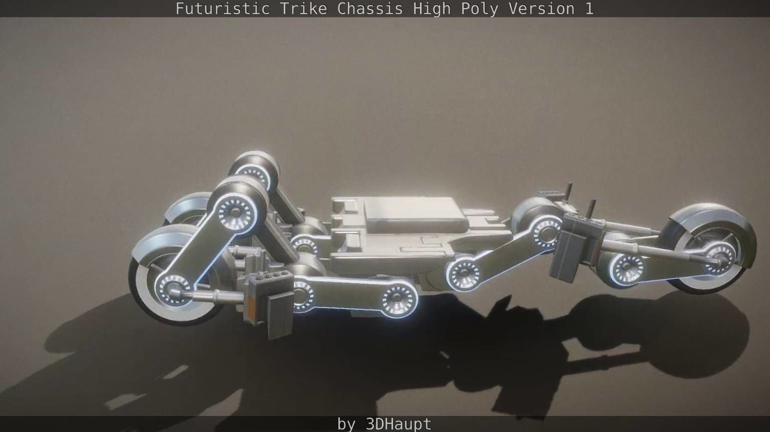 Futuristic Trike Chassis High Poly Version 1 3D model_43