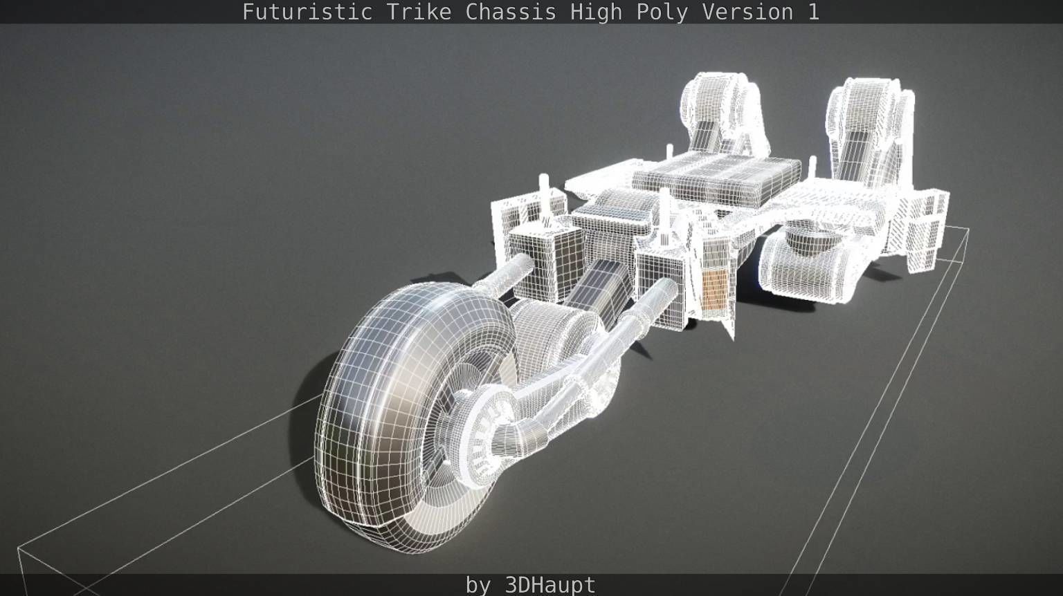Futuristic Trike Chassis High Poly Version 1 3D model_90