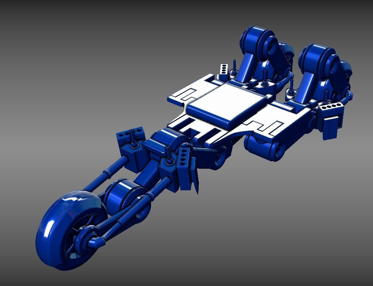 Futuristic Trike Chassis High Poly Version 1 3D model_16