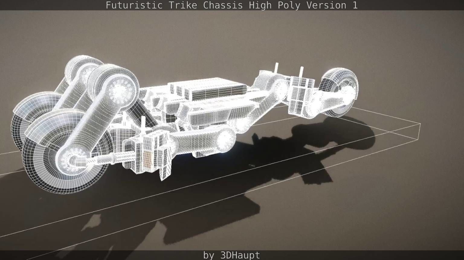 Futuristic Trike Chassis High Poly Version 1 3D model_80