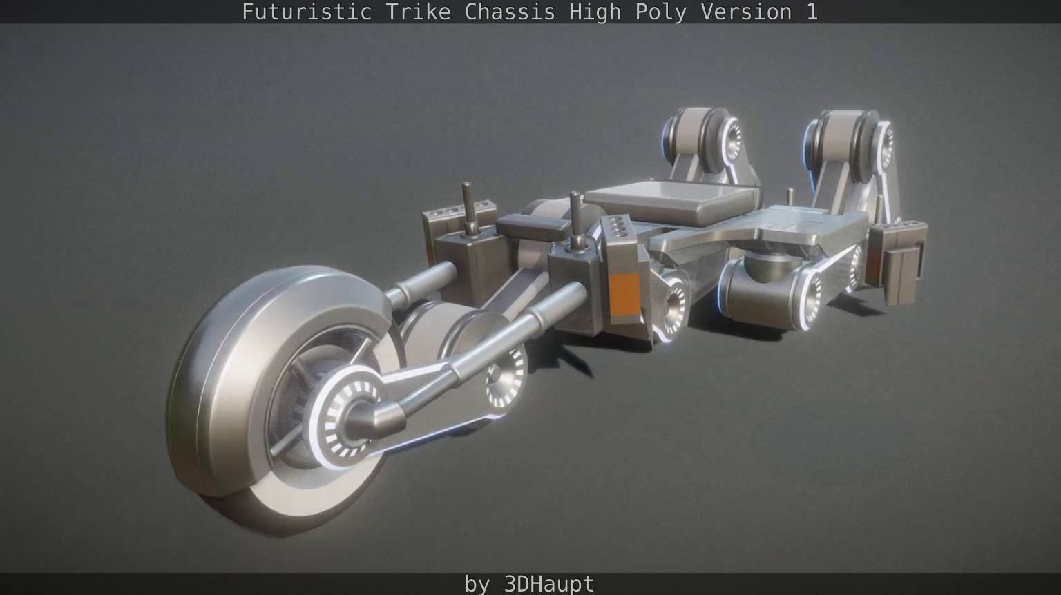 Futuristic Trike Chassis High Poly Version 1 3D model_95