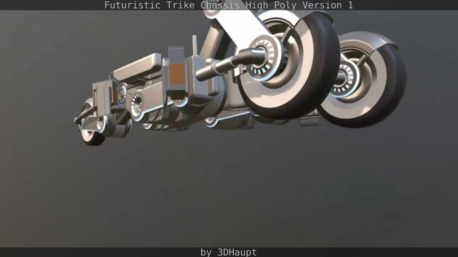 Futuristic Trike Chassis High Poly Version 1 3D model_100