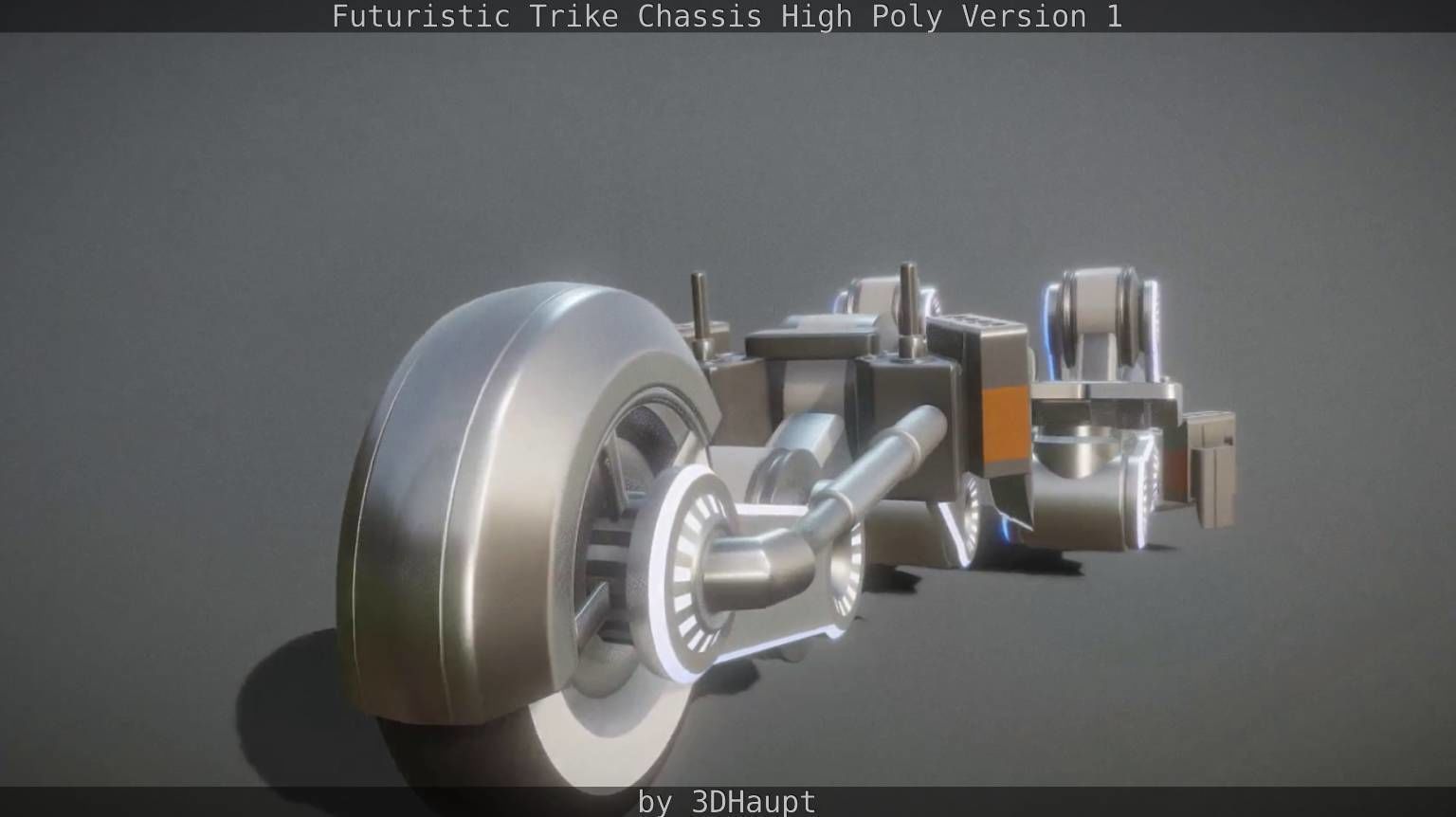 Futuristic Trike Chassis High Poly Version 1 3D model_55
