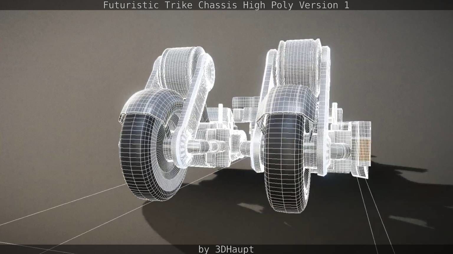 Futuristic Trike Chassis High Poly Version 1 3D model_75