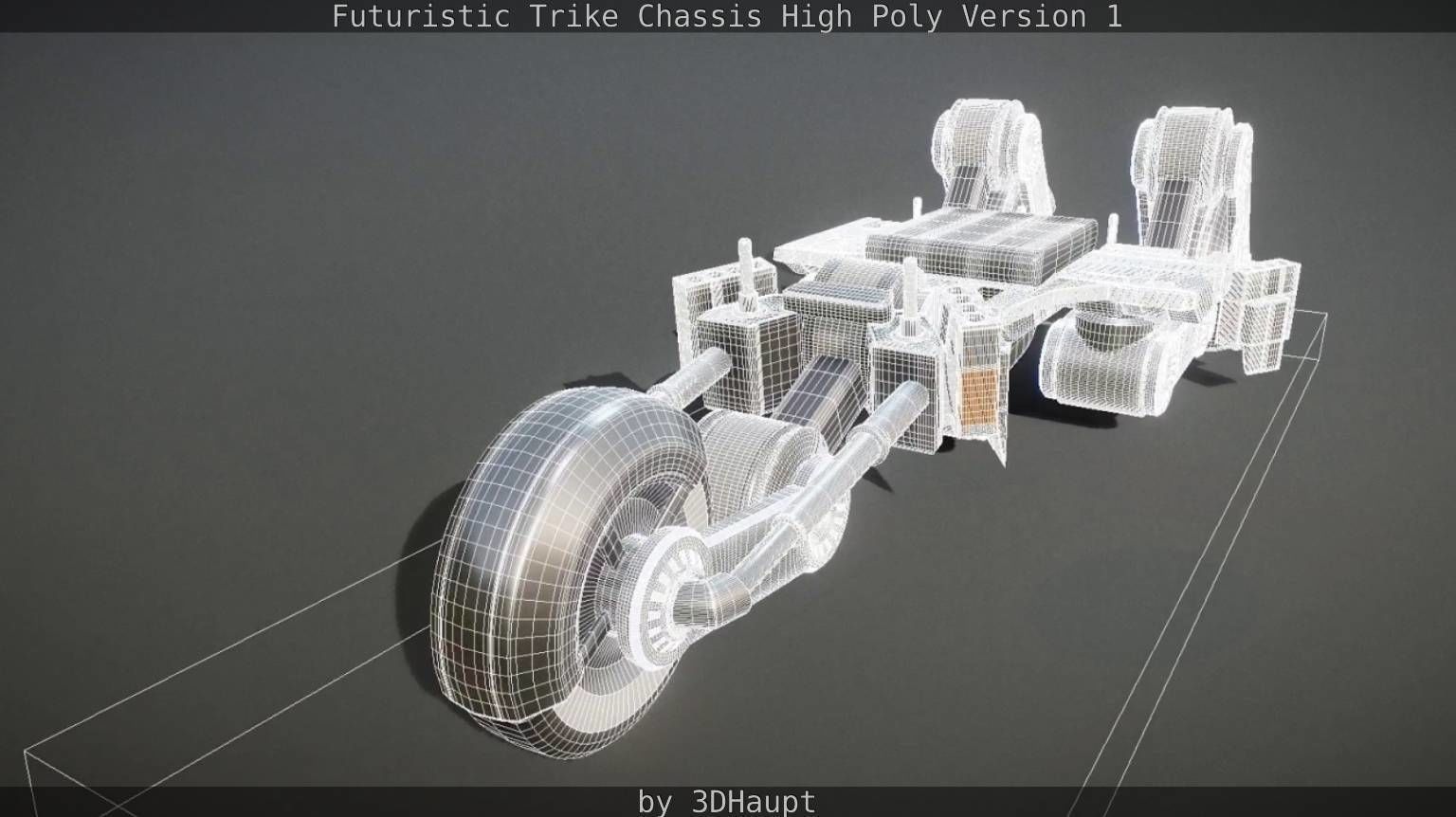 Futuristic Trike Chassis High Poly Version 1 3D model_87