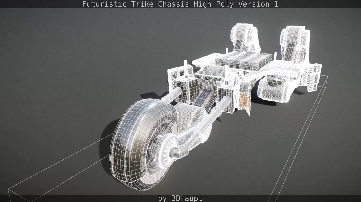 Futuristic Trike Chassis High Poly Version 1 3D model_84