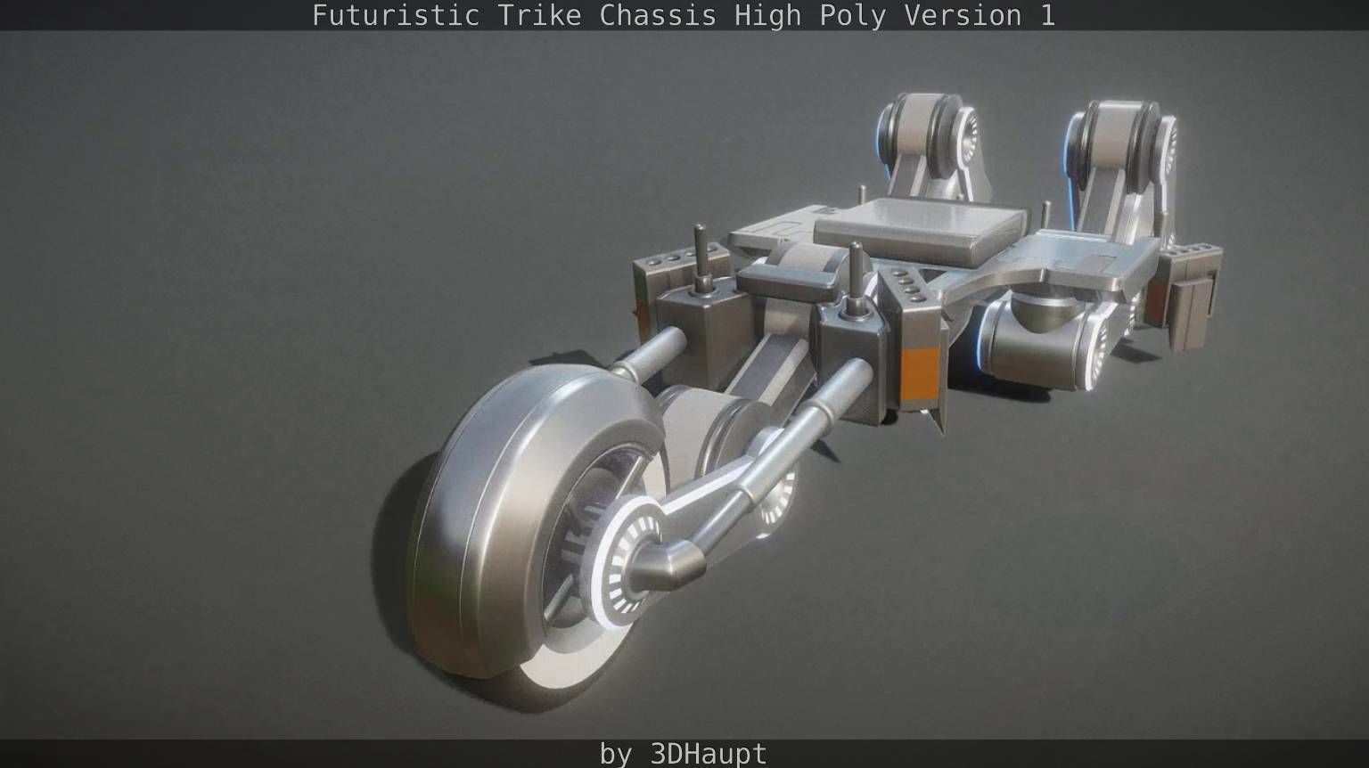 Futuristic Trike Chassis High Poly Version 1 3D model_92