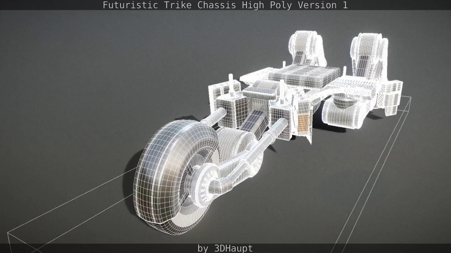 Futuristic Trike Chassis High Poly Version 1 3D model_89