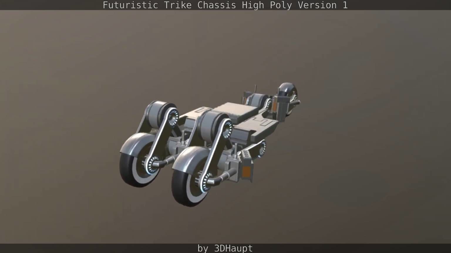 Futuristic Trike Chassis High Poly Version 1 3D model_102