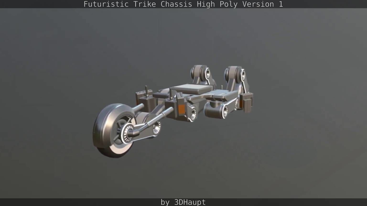 Futuristic Trike Chassis High Poly Version 1 3D model_105