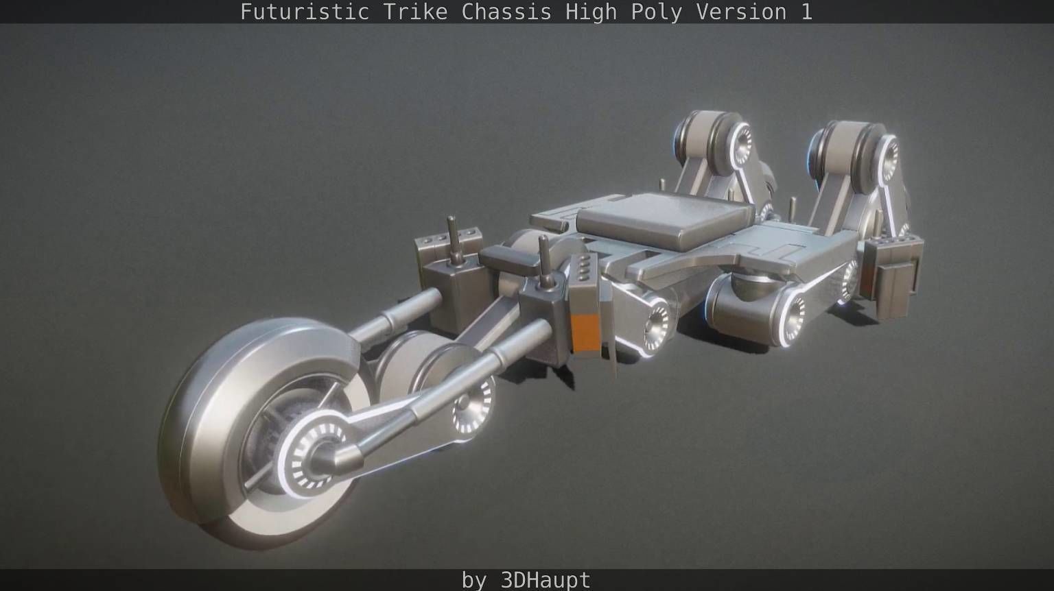 Futuristic Trike Chassis High Poly Version 1 3D model_112