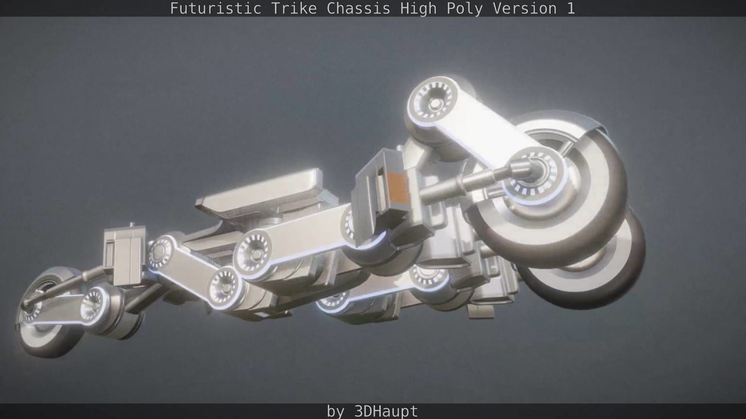 Futuristic Trike Chassis High Poly Version 1 3D model_38
