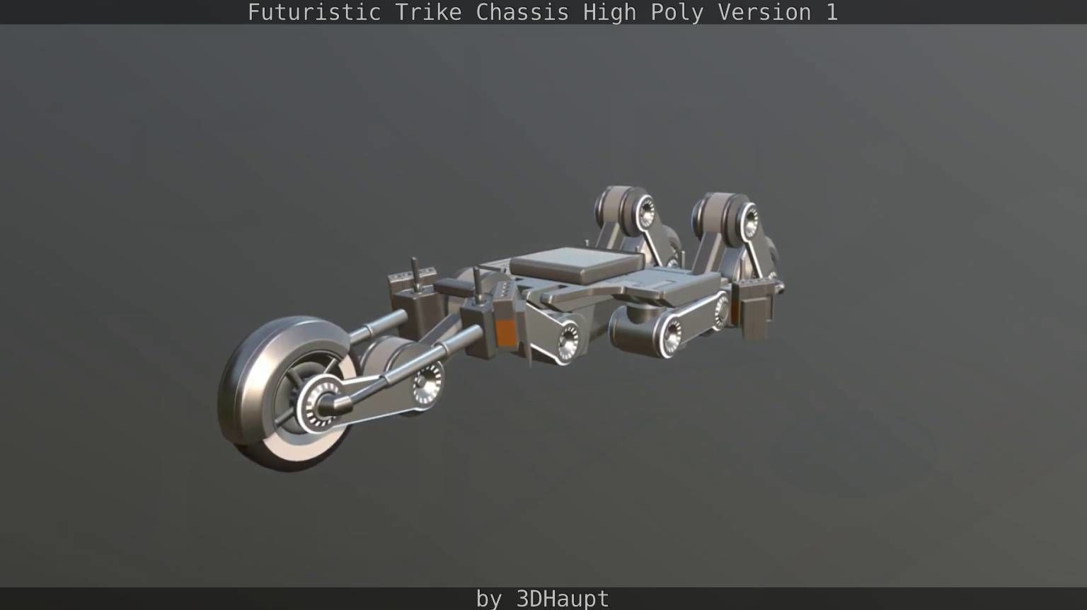 Futuristic Trike Chassis High Poly Version 1 3D model_107