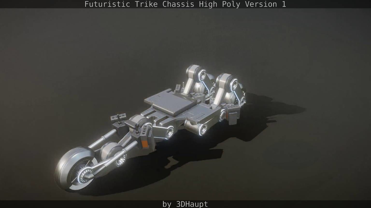 Futuristic Trike Chassis High Poly Version 1 3D model_50