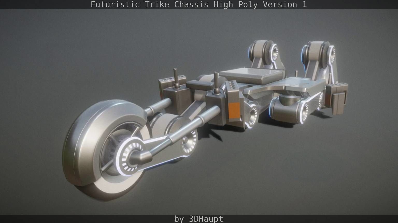 Futuristic Trike Chassis High Poly Version 1 3D model_97