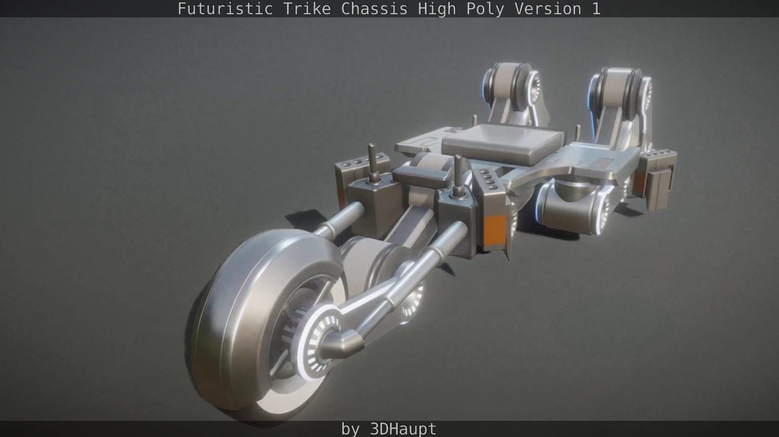 Futuristic Trike Chassis High Poly Version 1 3D model_93