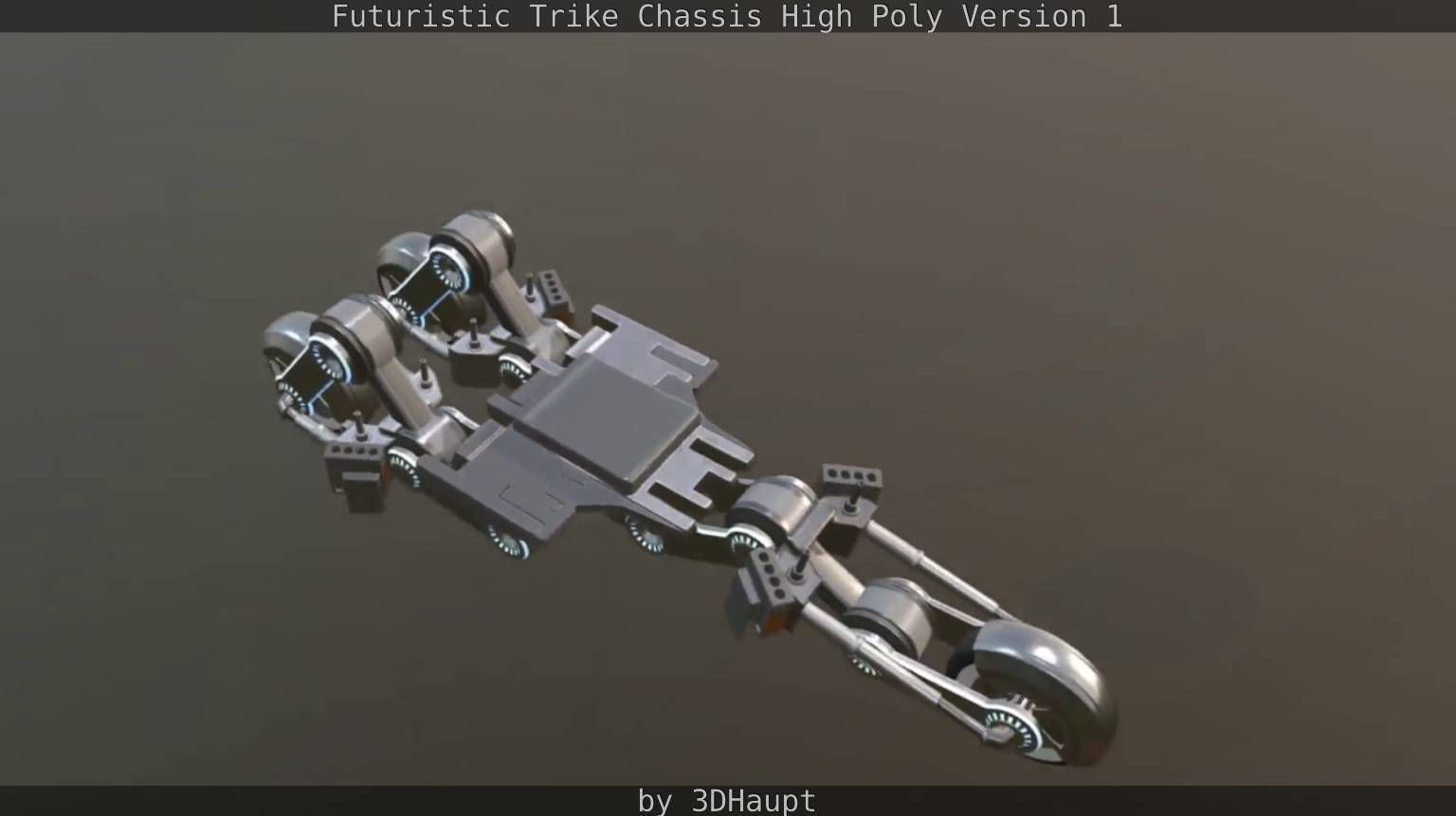 Futuristic Trike Chassis High Poly Version 1 3D model_103