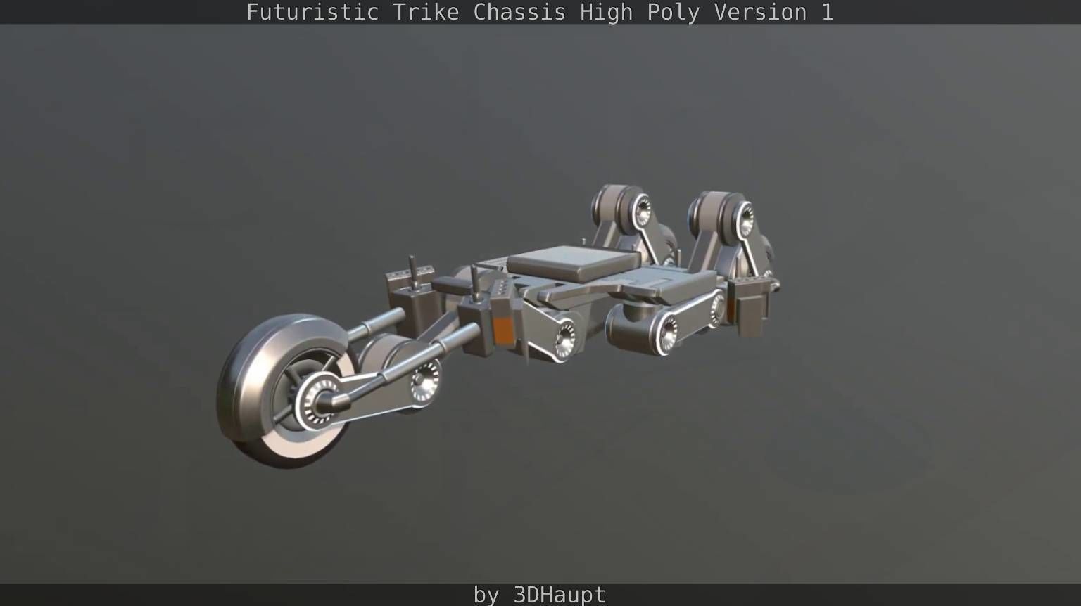 Futuristic Trike Chassis High Poly Version 1 3D model_106