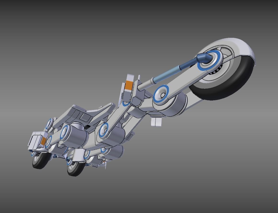 Futuristic Trike Chassis High Poly Version 1 3D model_9