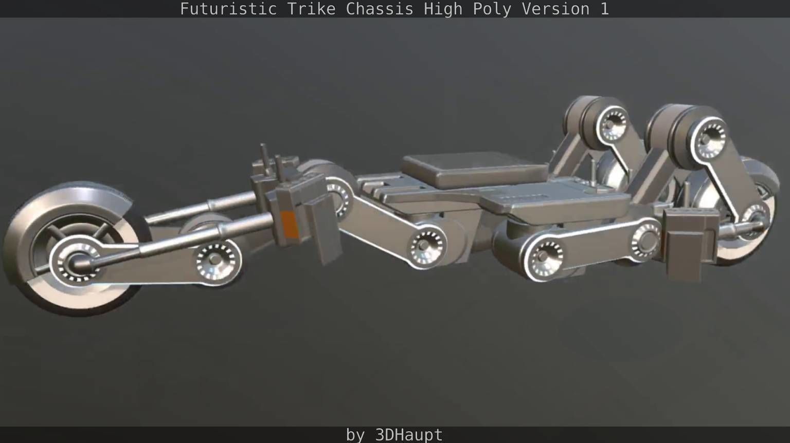 Futuristic Trike Chassis High Poly Version 1 3D model_99