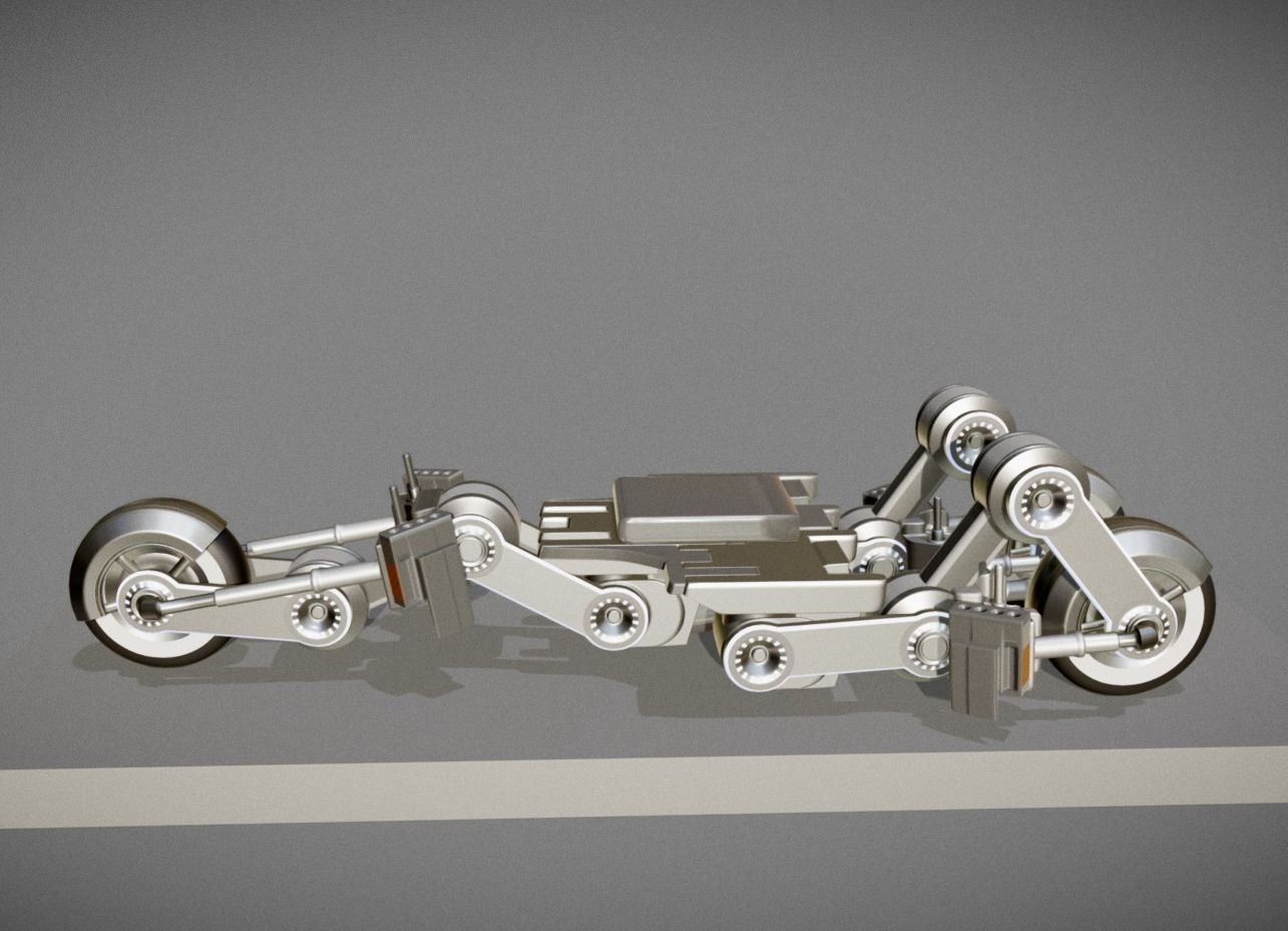 Futuristic Trike Chassis High Poly Version 1 3D model_5