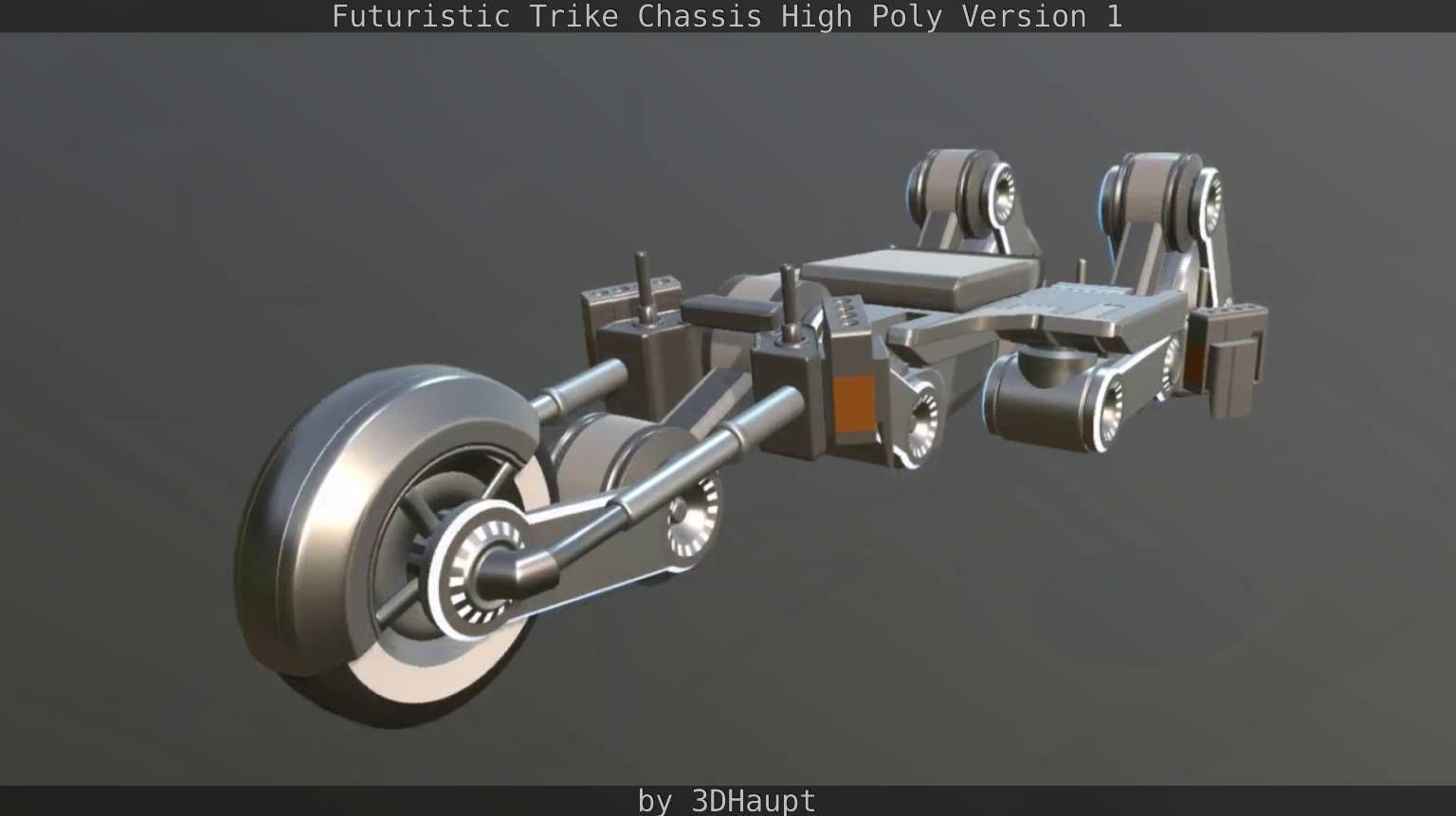 Futuristic Trike Chassis High Poly Version 1 3D model_98