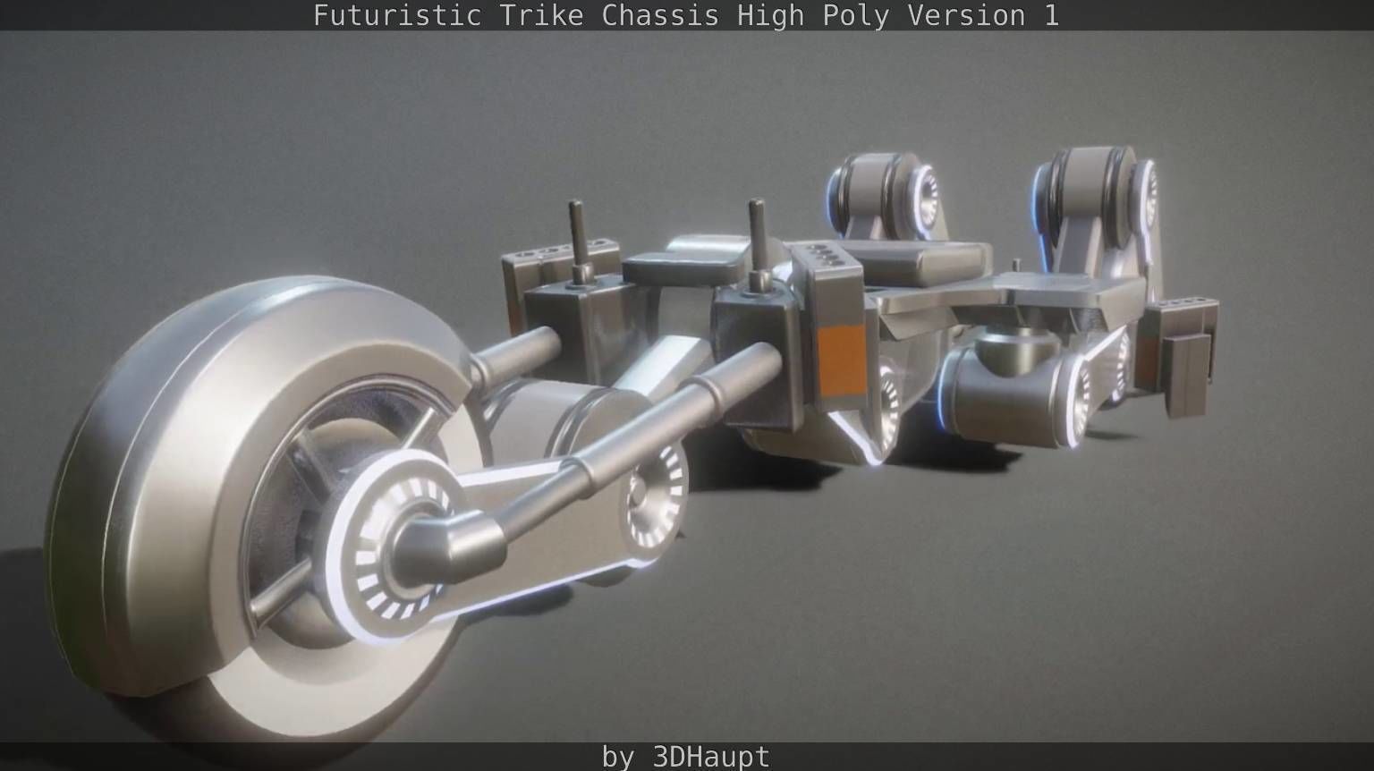 Futuristic Trike Chassis High Poly Version 1 3D model_19