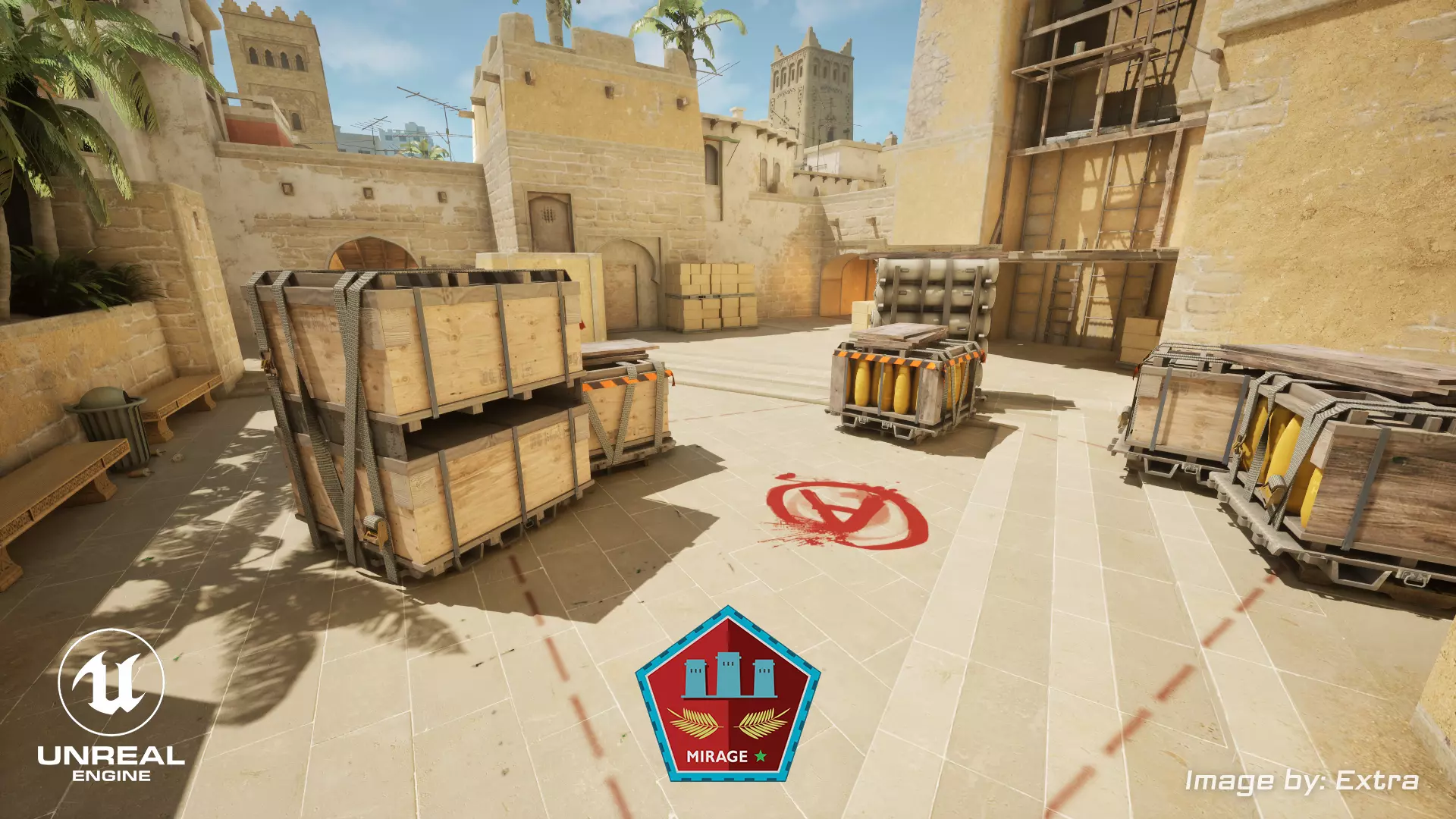 Counter Strike 2 - Mirage Map Unreal Engine 3D model