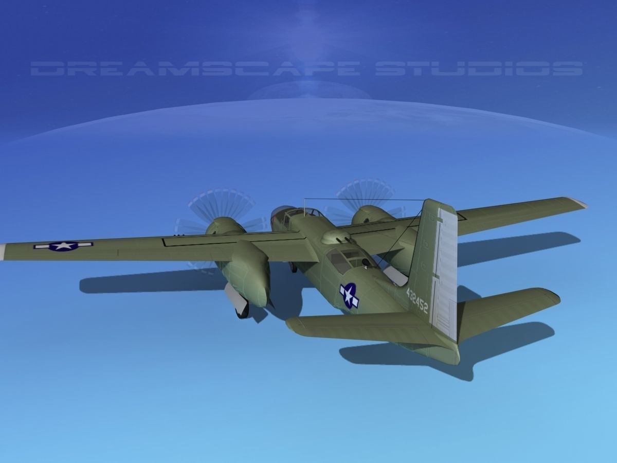 Douglas A-26C Invader V05 USAAF 3D model_7