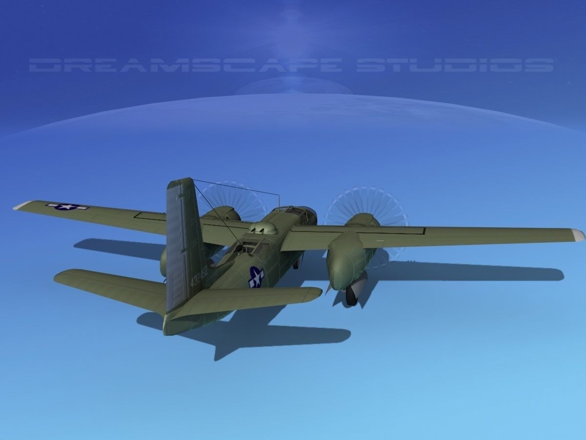 Douglas A-26C Invader V05 USAAF 3D model_6