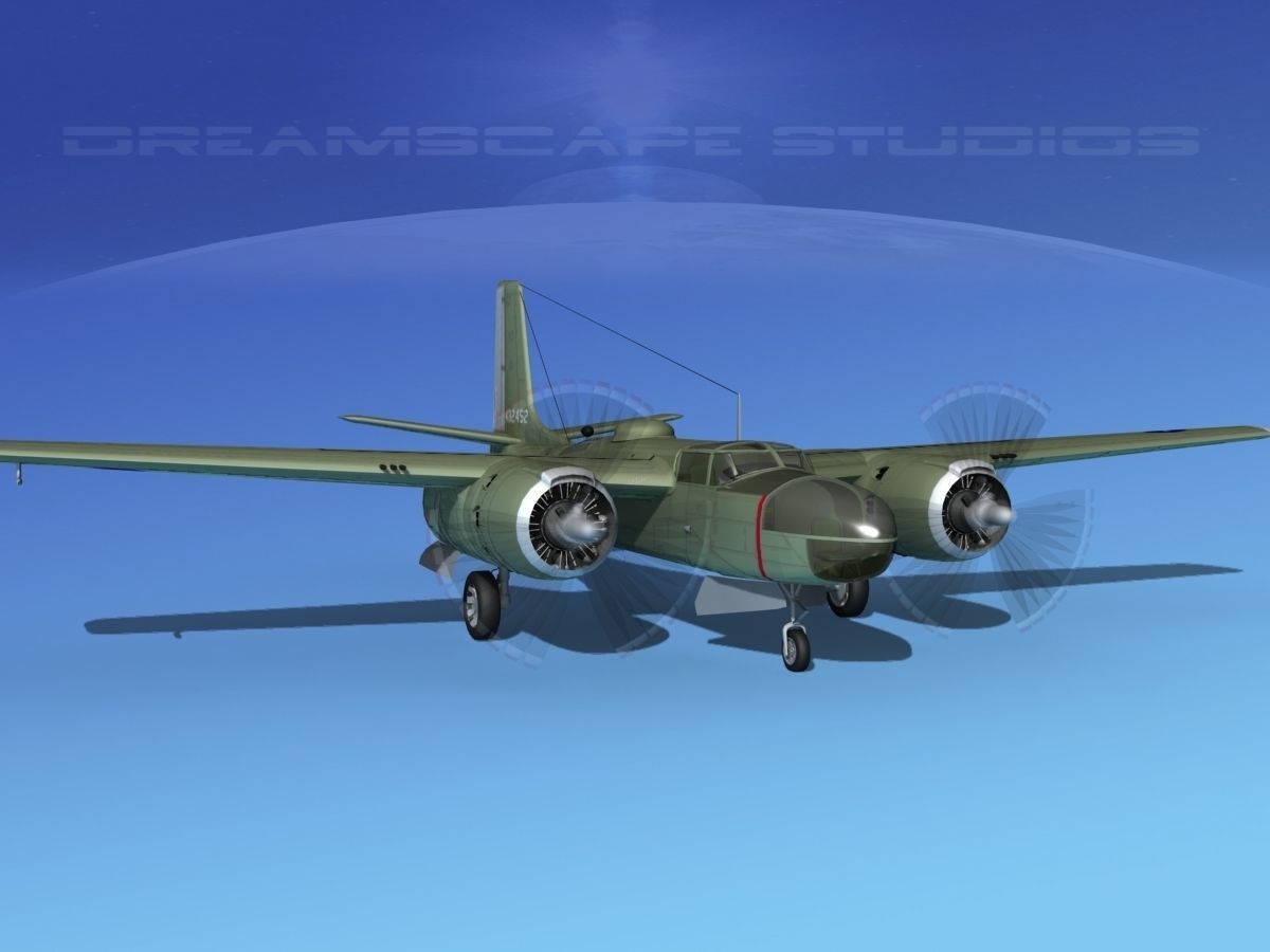 Douglas A-26C Invader V05 USAAF 3D model_2