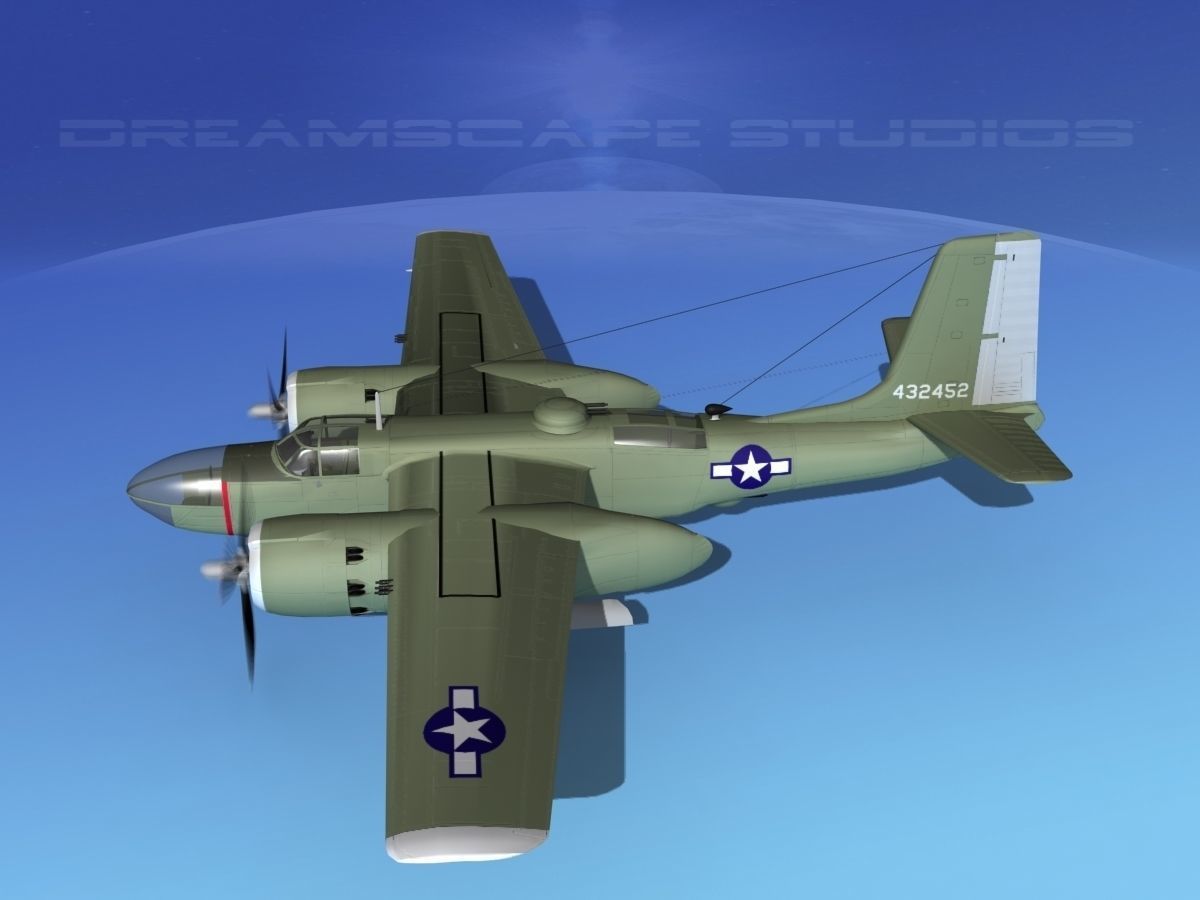 Douglas A-26C Invader V05 USAAF 3D model_9
