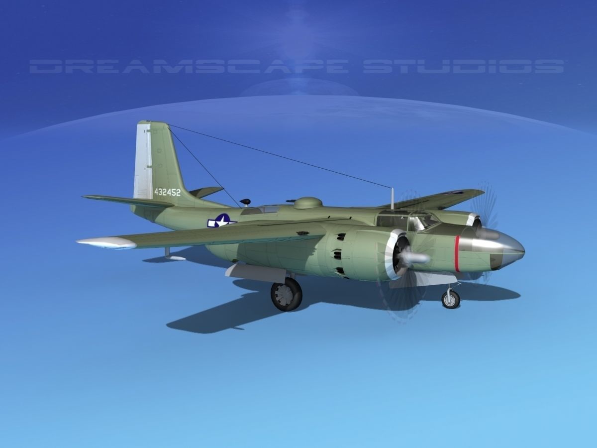 Douglas A-26C Invader V05 USAAF 3D model_3