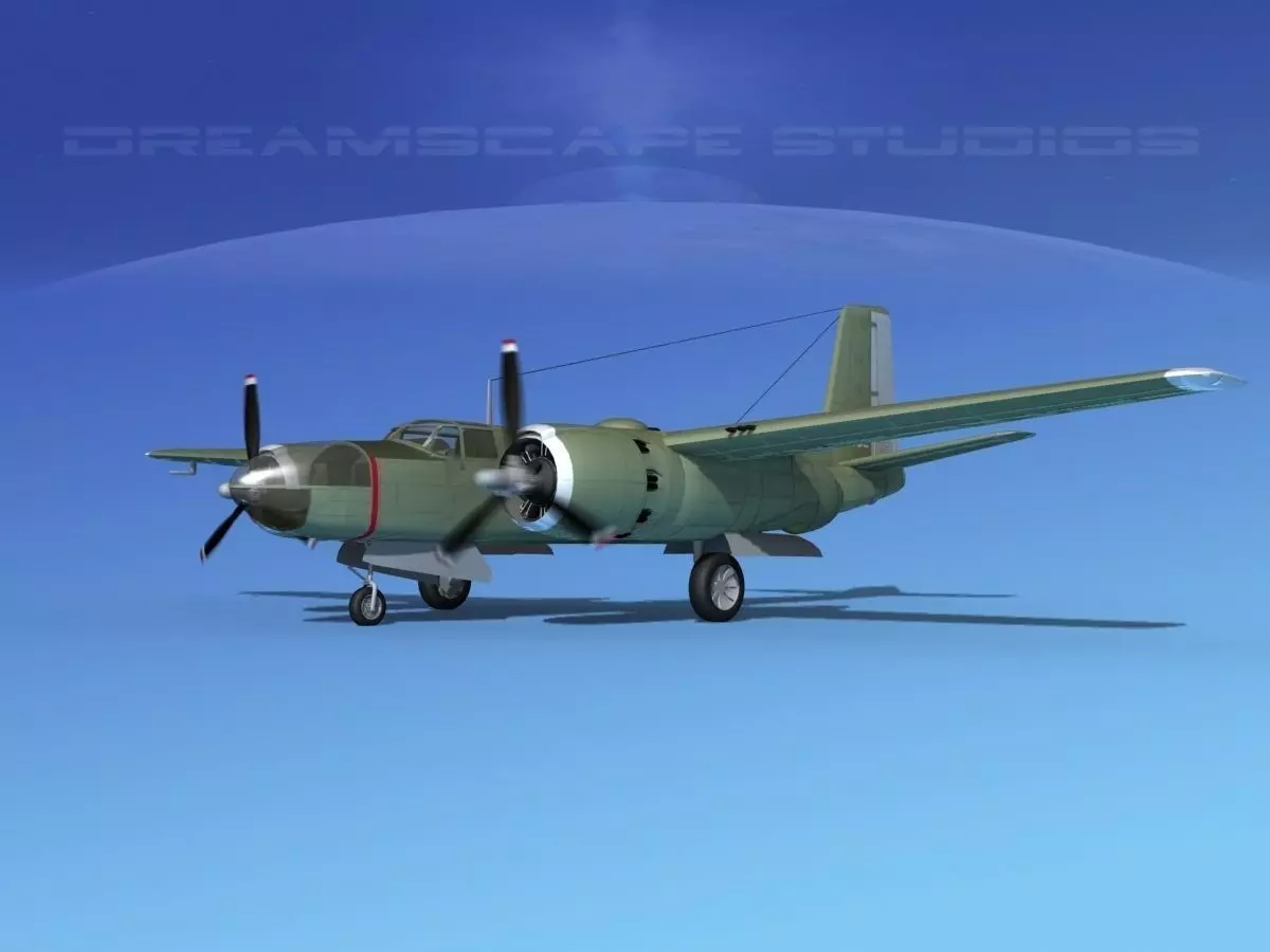Douglas A-26C Invader V05 USAAF 3D model_0