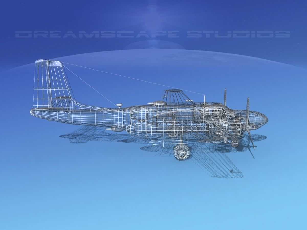 Douglas A-26C Invader V05 USAAF 3D model_11