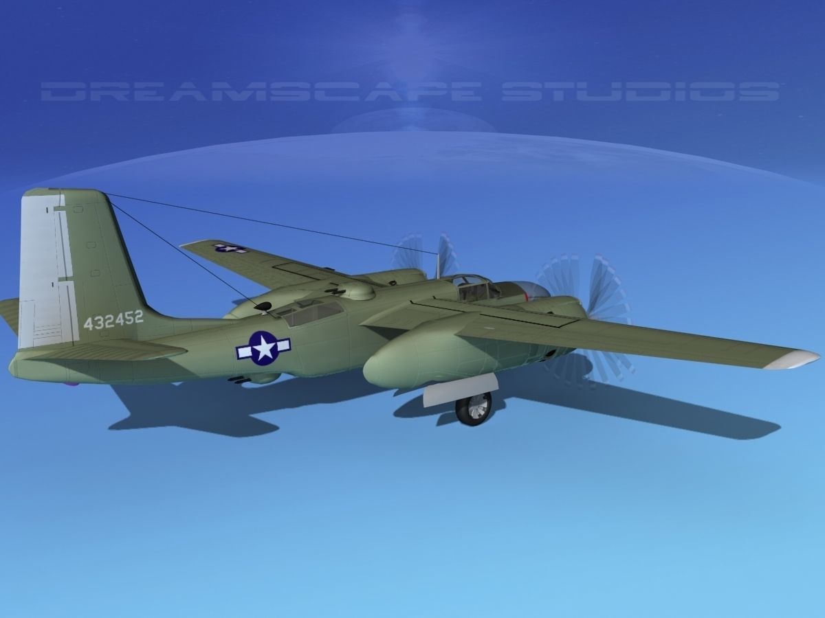 Douglas A-26C Invader V05 USAAF 3D model_5