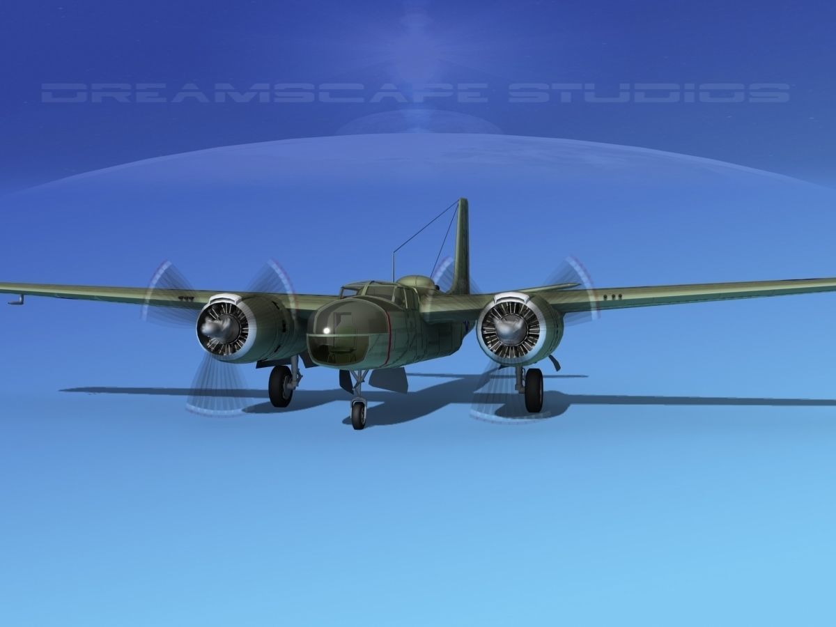 Douglas A-26C Invader V05 USAAF 3D model_1