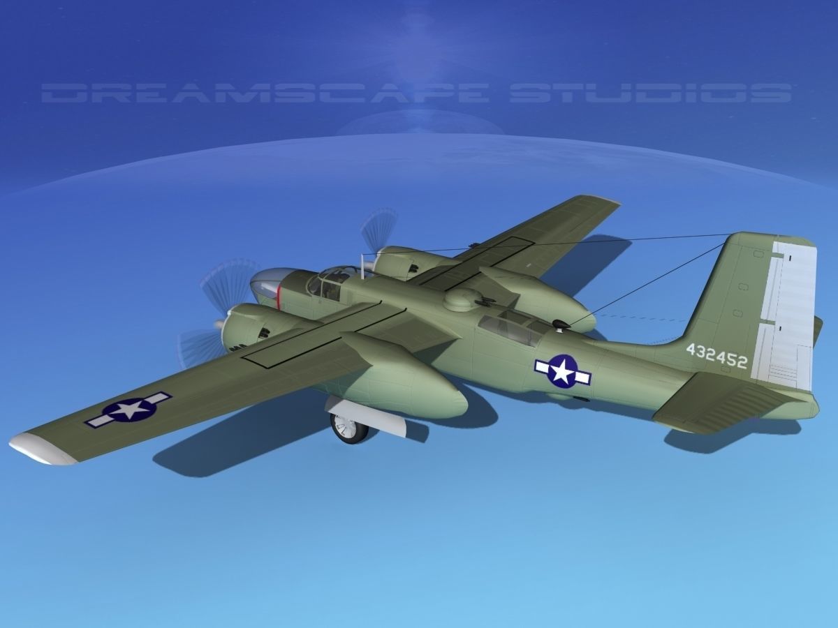 Douglas A-26C Invader V05 USAAF 3D model_8
