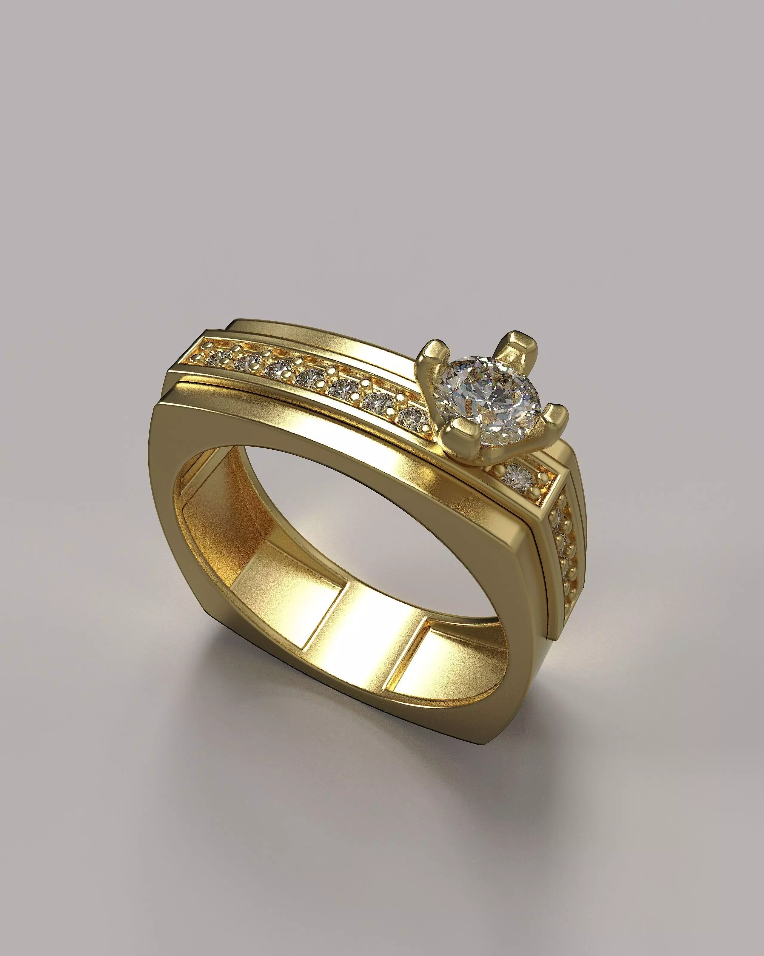 Unique Solitaire Ring 3D print model