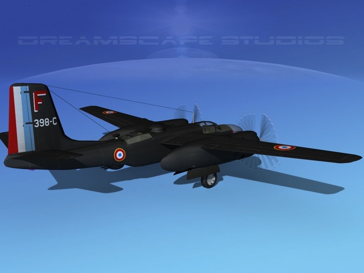 Douglas A-26C Invader France 3D model_6