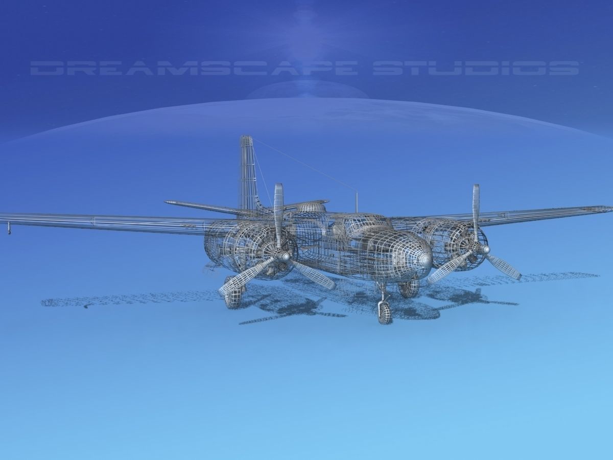 Douglas A-26C Invader France 3D model_12