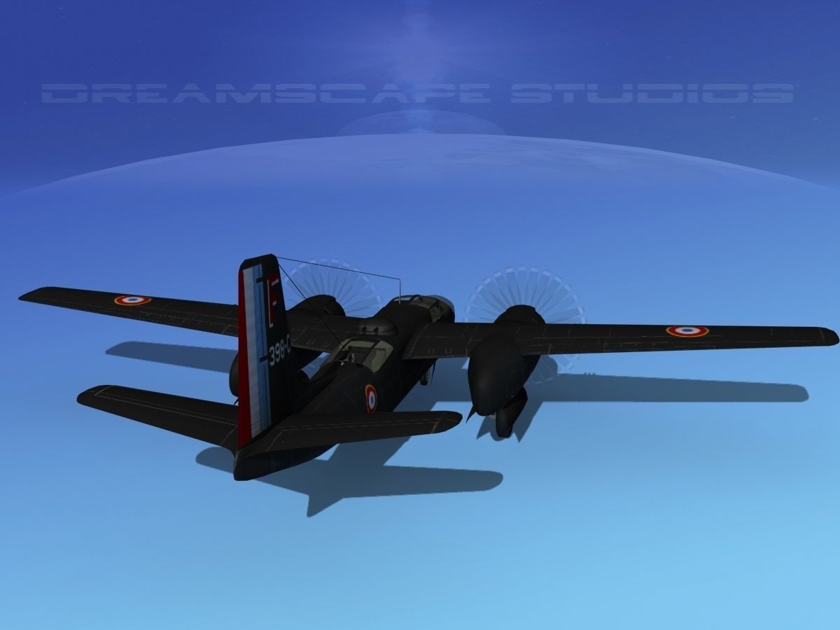 Douglas A-26C Invader France 3D model_7