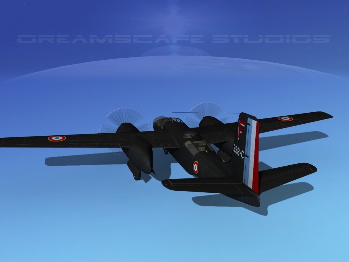 Douglas A-26C Invader France 3D model_8